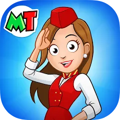 Взломанная My Town Airport games for kids (Май Таун)  [МОД Много денег] - стабильная версия apk на Андроид