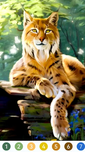 Animal Paint by Number Game (Анимал Пэйнт бай Намбер Гэйм)  [МОД Все открыто] Screenshot 2