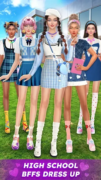 College Dress Up for Girls (Капель Макеовер)  [МОД Бесконечные деньги] Screenshot 1