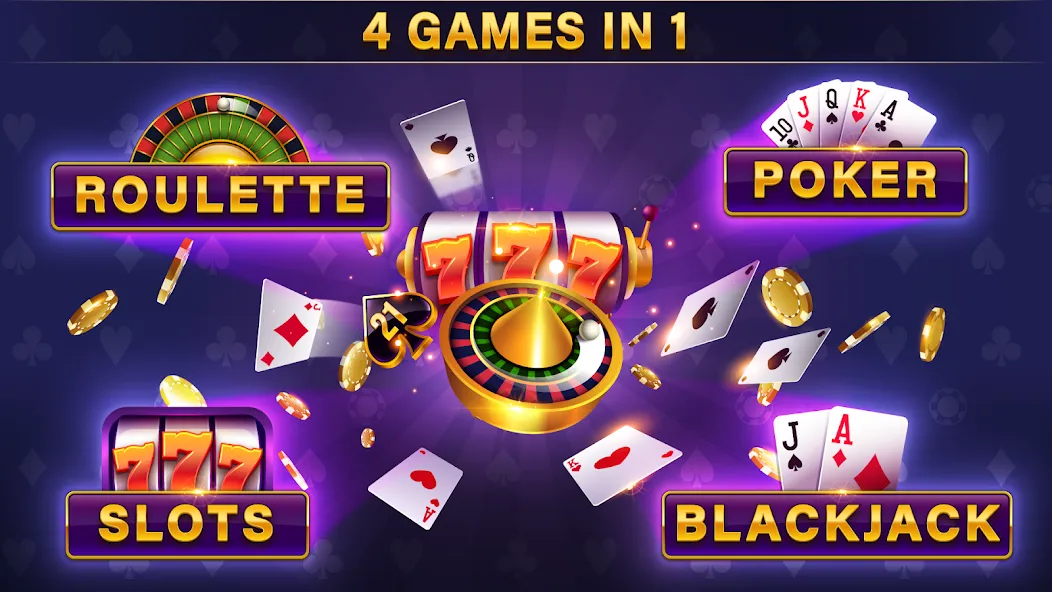 Casino All Star: Poker & Slots (Казино Олл Стар)  [МОД Бесконечные монеты] Screenshot 1