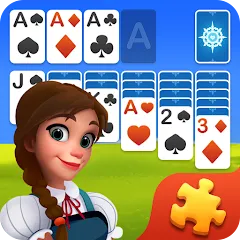 Взломанная Solitaire Jigsaw Puzzle (Солитер Пазл)  [МОД Бесконечные деньги] - полная версия apk на Андроид