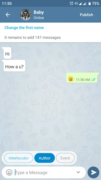 Fake Chat Messenger — TeleFake  [МОД Mega Pack] Screenshot 4