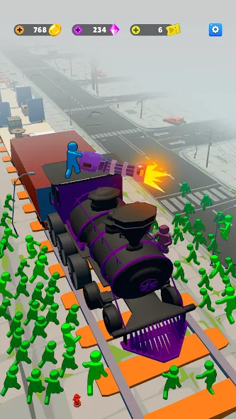 Train Defense: Zombie Game (Трейн Дефенс)  [МОД Все открыто] Screenshot 1