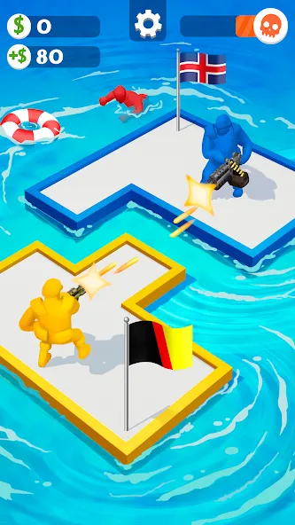 War of Rafts: Crazy Sea Battle (Война плотов)  [МОД Меню] Screenshot 3