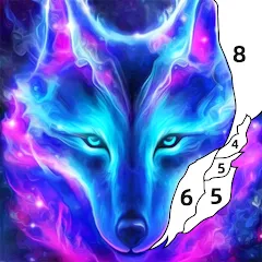 Скачать взлом Wolf Coloring Book Color Game (Вульф Колоринг Бук Колор Гейм)  [МОД Все открыто] - стабильная версия apk на Андроид